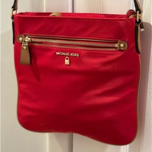Michael Kors Red Kelsey Nylon Cross Body NWT